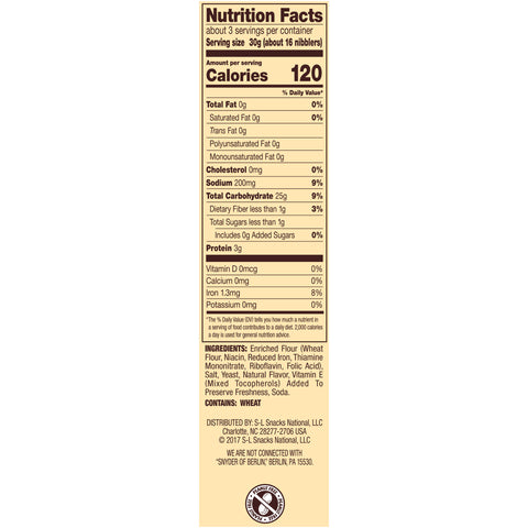 Snyders Of Hanover Sourdough Nibblers Pretzel, 3.5 Ounce -- 8 per case.