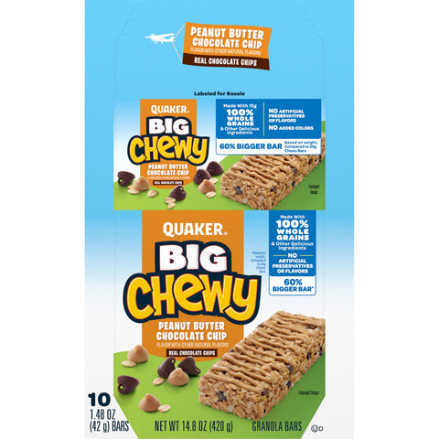 Quaker Chewy QUAKER BIG CHEWY PB CHOC CHIP 10/1.48Z