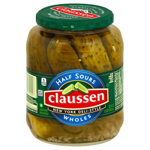 Pickle Half Sour Glass Jar Refrigerated