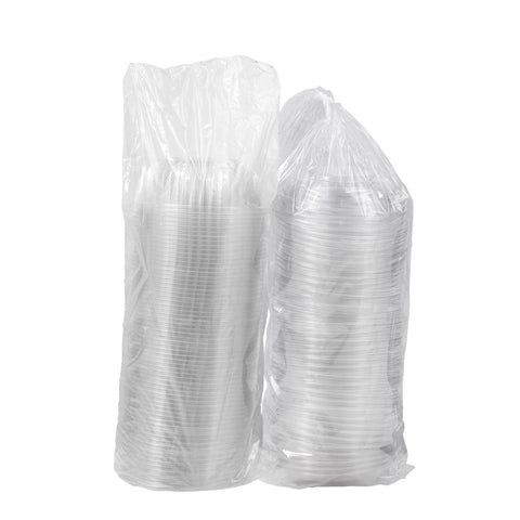 Bowl Plastic Clear Combo W/ Lid 32 Oz