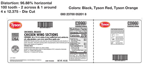 Tyson® CHICKEN WING SECTION BREADED RAW
