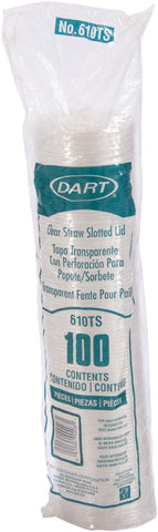 Dart LID PLASTIC CLEAR STRAW SLOT 9-10 OZ