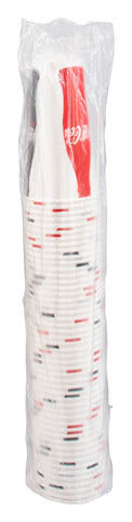 Solo White/Red Double Sided Poly Paper Coca Cola Cold Cup, 21 Ounce -- 1000 per case