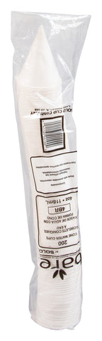 SOLO Cup Company Cone Water Cups, Cold, Paper, 4oz, White, 200/Bag, 25 Bags/Carton