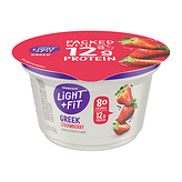 Light and Fit Strawberry Greek Nonfat Yogurt, 5.3 Ounce -- 12 per case.
