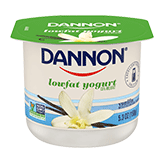 Dannon Natural Vanilla Flavored Low Fat Yogurt, 5.3 ounce -- 12 per case