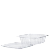 Dart ClearPac® CONTAINER PLASTIC CLEAR SQUARE COMBO W/ FLAT LID 24 OZ