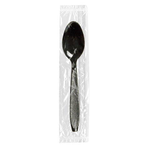 Solo Impress Black Polystyrene Heavy Weight Teaspoon, 6 x 1.3 inch -- 1000 per case