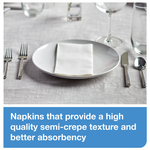 Napkin Dinner 15x17 White 1-ply 1/8 Fold