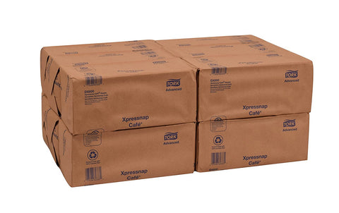 Tork Xpressnap 1 Ply White Interfold Dispenser Napkin, 8.5 x 8.5 inch - 500 per pack -- 12 packs per case