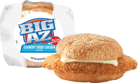 Advance Pierre Big Az Country Fried Chicken Sandwich with Cheese, 9.4 Ounce -- 8 per case.