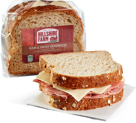 Hillshire Farm Ham and Swiss Sandwich, 0.5 Pound -- 10 per case