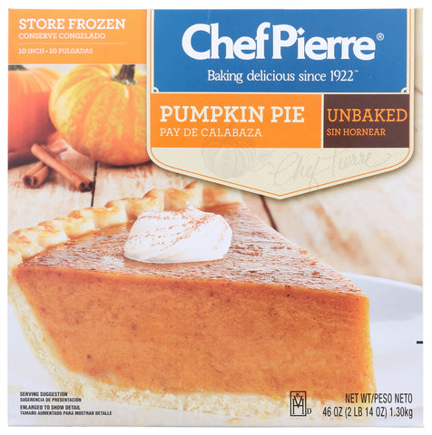 Pie Pumpkin Unbaked 10