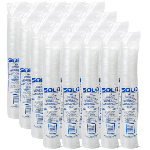 Solo® Ultra Clear™ LID PLASTIC FITS PORTION SOUFFLE CUP CLEAR 3.25-5.5 OZ