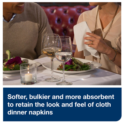 Tork Premium NAPKIN DINNER 17X17 WHITE 1-PLY