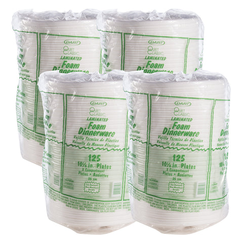 Plate Foam Laminated White 3-compartment 10.25