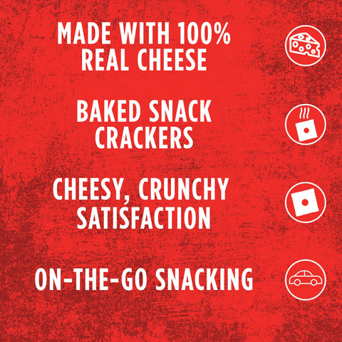 Sunshine Cheez It Grooves Original Crackers, 3.25 Ounce -- 12 per case.