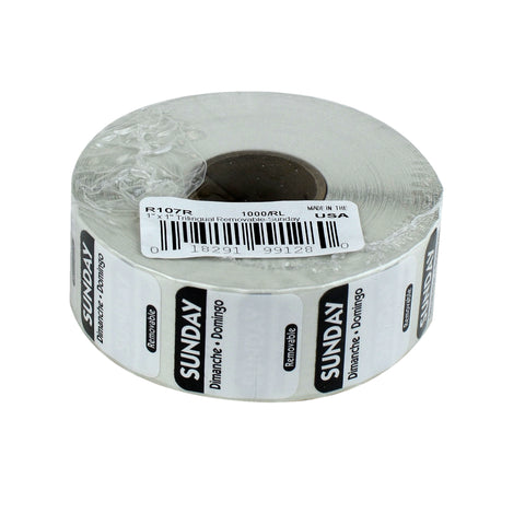 National Checking LABEL SUN TRILINGUAL 1X1 ROLL