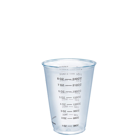 Dart ClearPac Tall PET Graduated Medical Cup, 10 Ounce - 50 count per pack -- 20 packs per case