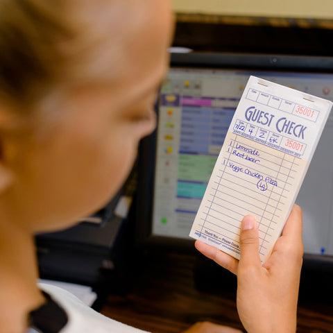 Guest Check Paper 1 Part Salmon 16 Line 3.5x6.75