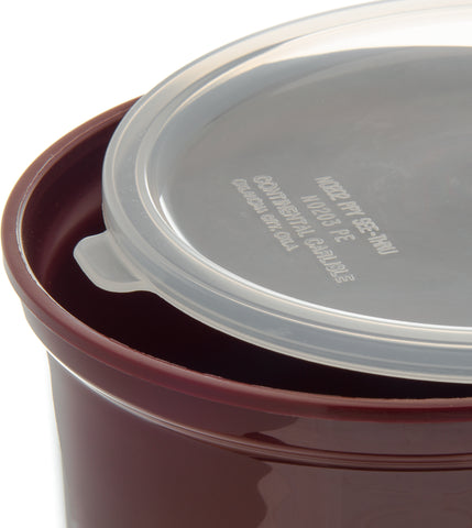 Carlisle CROCK POLY-TUF™ W/ LID BROWN 1.5 QT