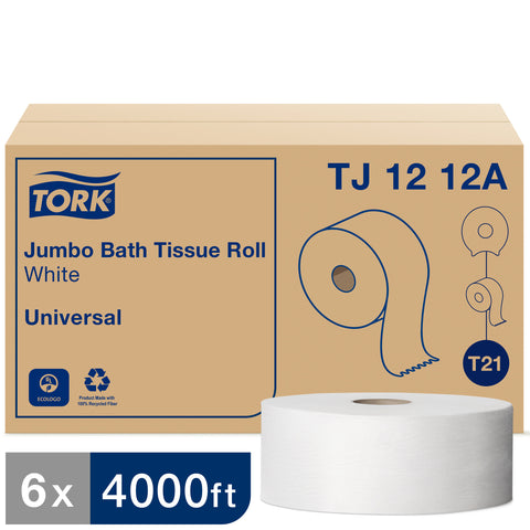 Tork Universal TISSUE TOILET JUMBO WHITE 1 PLY