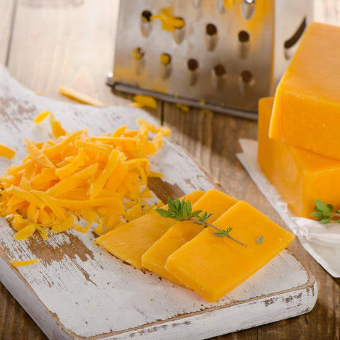 Cheese Cheddar Mild Colored Block Print