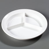 Plate Kingline™ 3-compartment Melamine White 8.75