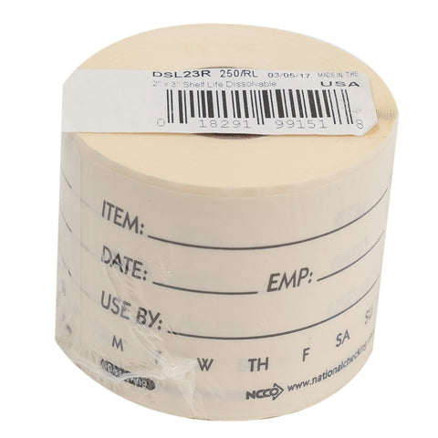 Label Shelf Life Dissovable 2x3