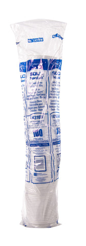 Lid Dome Hot Cup Travelock™ Reclosable White 10-24 Oz
