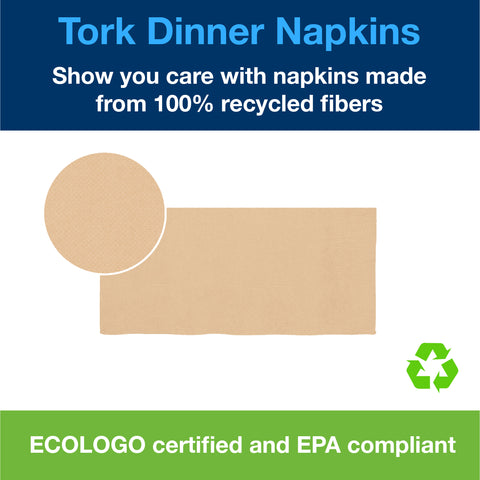 Napkin Dinner Universal Natural 2 Ply 1/8 Fold