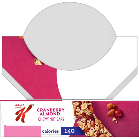 Kelloggs Special K Cranberry Almond Cereal Chewy Nut Bar, 1.16 Ounce -- 72 per case.