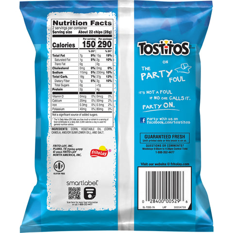 Tostitos Bite Size Tortilla Chips, 2 Ounce -- 64 per case.