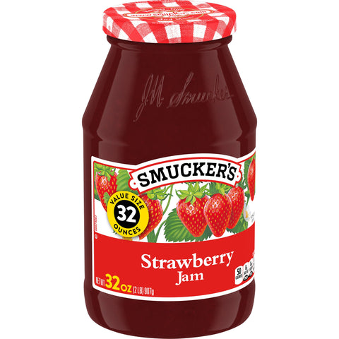 Smuckers Strawberry Jam, 32 Ounce -- 12 per case.