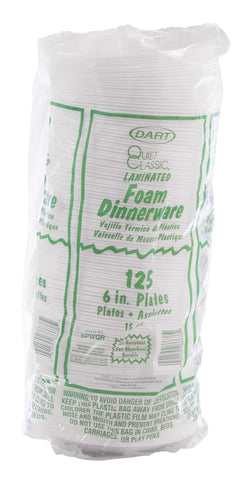 Dart Quiet Classic® PLATE FOAM LAMINATED WHITE 6