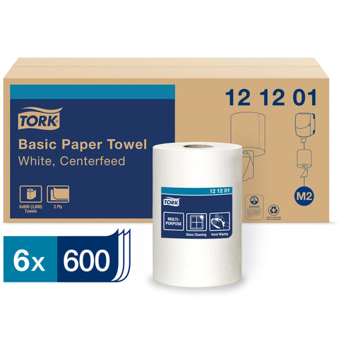 Towel Hand Centerfeed White 2-ply 9x11.8