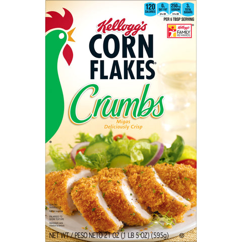 Kelloggs Corn Flakes Crumbs, 21 Ounce -- 12 per case