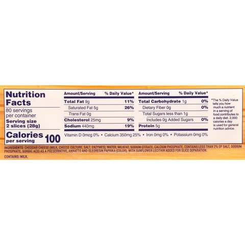 Cheese American Pullman Loaf 160 Ct