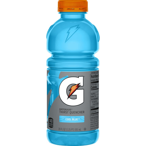 Gatorade DRINK COOL BLUE RASPBERRY WIDEMOUTH PLASTIC BOTTLE
