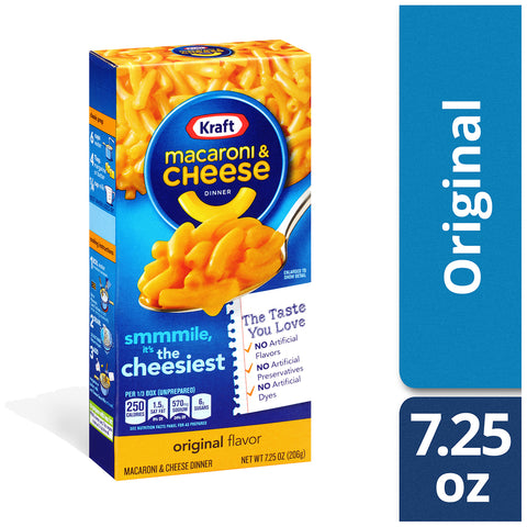 Kraft Dinners Macaroni and Cheese - Entree, 7.25 Ounce -- 35 per case.