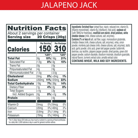 Kelloggs Cheez It Jalapeno Jack Cracker, 2.2 Ounce -- 6 per case
