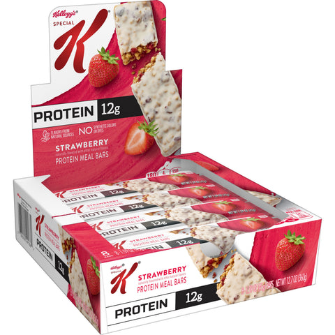 Kelloggs Special K Protein Meal Bar, Strawberry, 1.59oz, 8/Box