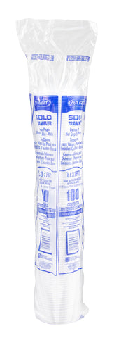 Lid Dome Plastic White Traveler® W/ Sip Hole 10 Oz