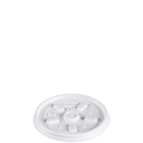 Dart Container Expanded Polystyrene Foam White HIPS Vented Lid for Foam Cups and Containers -- 1000 per case