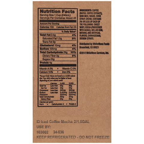 International Delight COFFEE ICED MOCHA BIB ESL REF