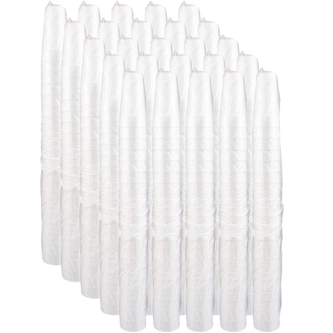 Dart J Cup Expanded Polystyrene Foam Small White Plain Round Insulated Tall Cup, 24 Ounce -- 500 per case