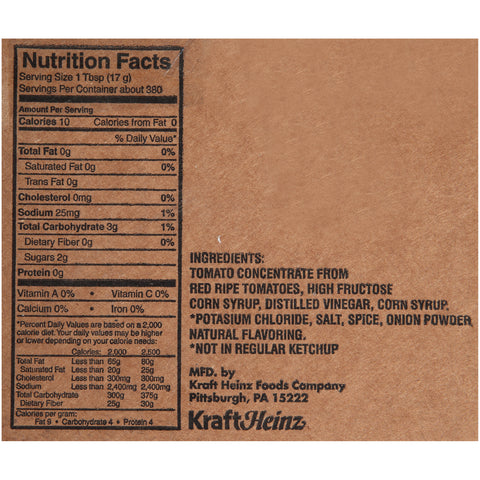 Heinz Low Sodium Ketchup, 1.5 Gallon -- 2 per case.