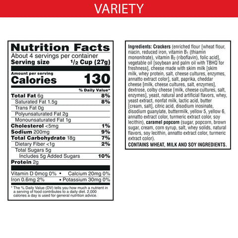 Sunshine® SNACK DUOZ™CARAMEL POPCORN AND CHEDDAR CHEESE