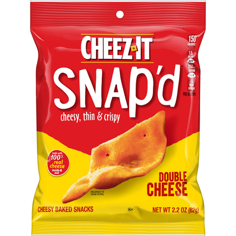 Kelloggs Cheez It Double Cheese Cracker, 2.2 Ounce -- 6 per case.