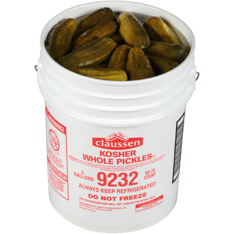 Pickle Whole Kosher Dill Refrigerated 60-70 Ct